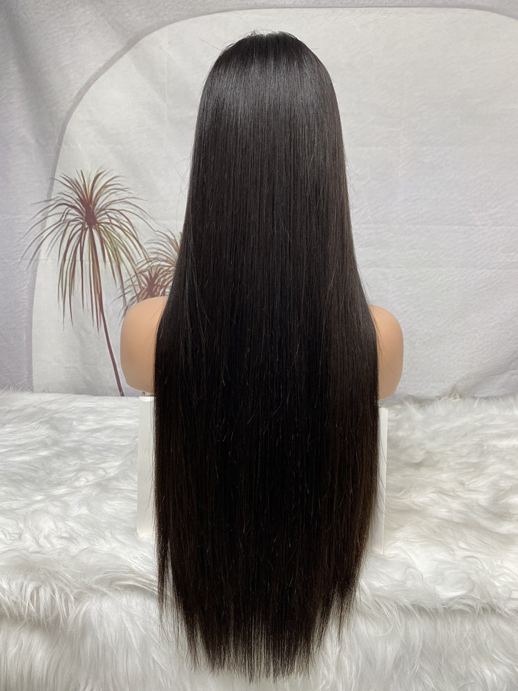 Pre-Bleached Knots 13*6 HD Lace Frontal Wig Skin-Melt Lace & Virgin Human Hair Full Volume Long Hair wigs