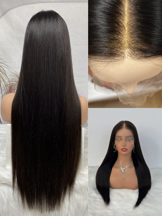 Pre-Bleached Knots 13*6 HD Lace Frontal Wig Skin-Melt Lace & Virgin Human Hair Full Volume Long Hair wigs