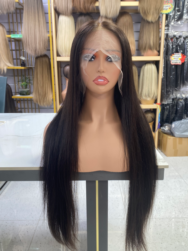 HD Lace Front Wig Human Hair Invisible Knots Transparent Lace Natural Hairline Pre-plucked Baby Hair 100% Raw Human Hair