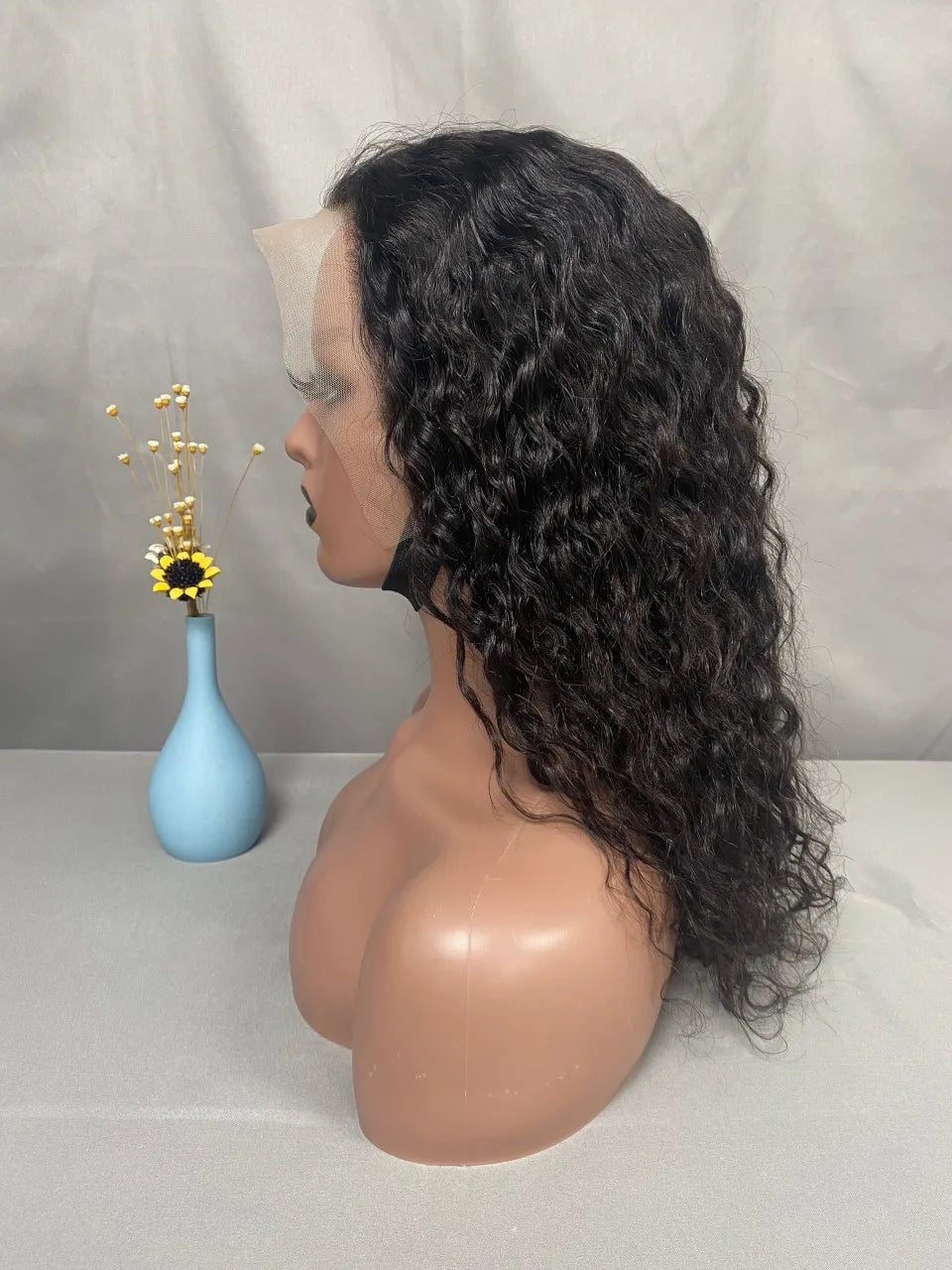 34 Inch Human Hair Wig Water Wave Lace Front Wigs 200 Density Brazilian Virgin Human Hair 13X4 Lace Wigs For Women Natural Black