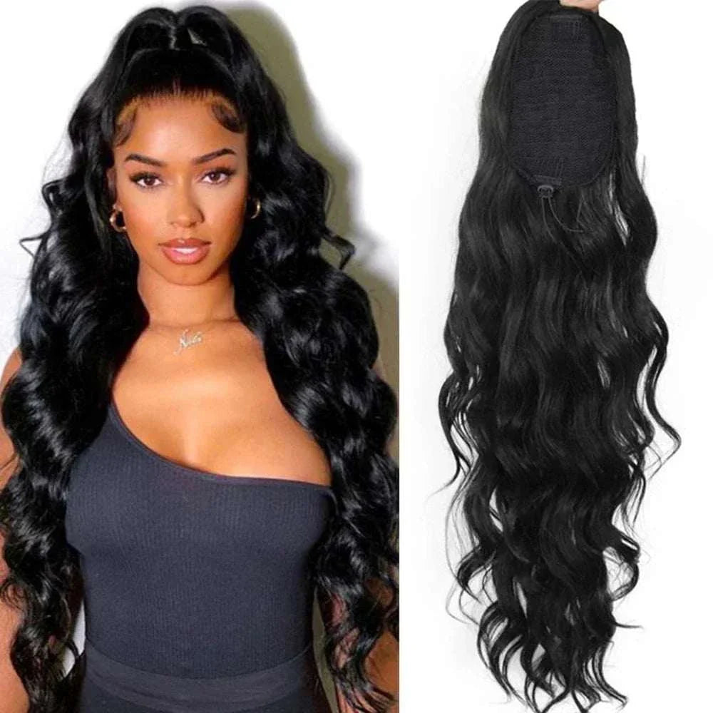 Human Hair With Clip In Ponytail
