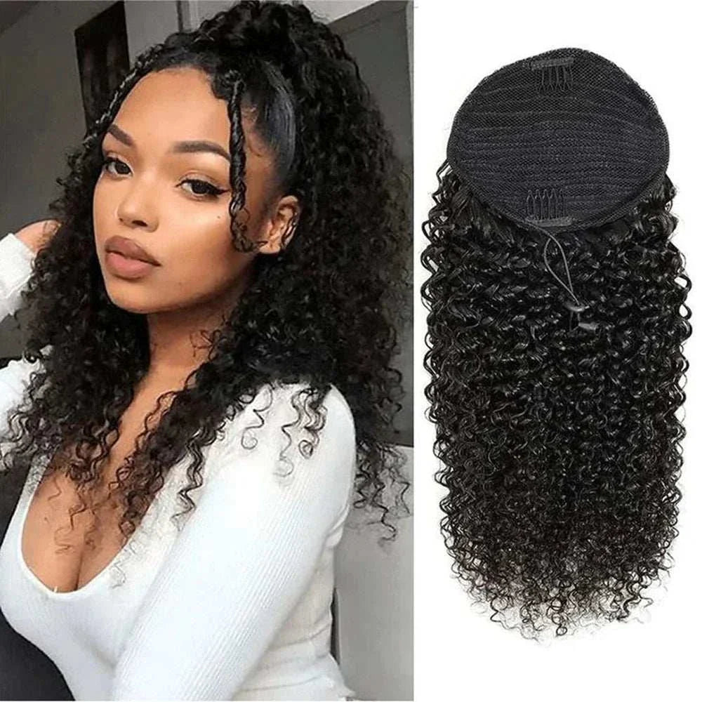 Human Hair With Clip In Ponytail