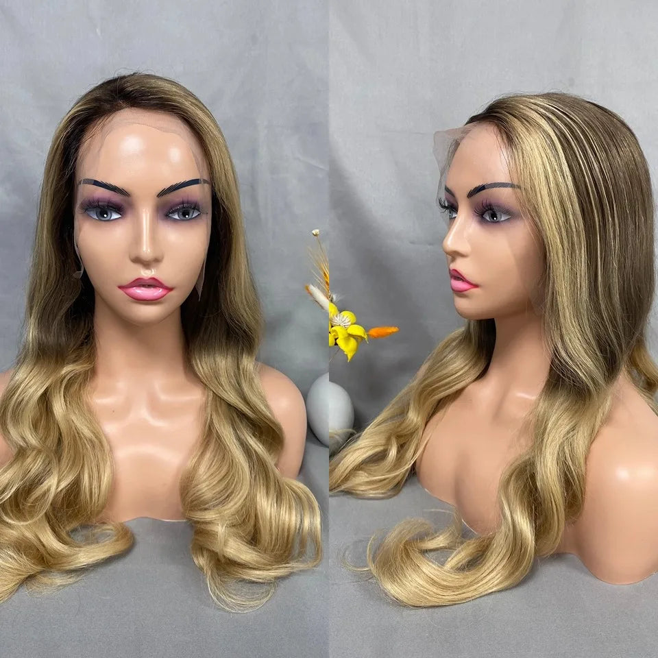 Body Wave Lace Front Human Hair Wigs For Women Honey Blonde 13x4 HD Transparent Lace Frontal Wigs Human Hair Baby Hair On Sale